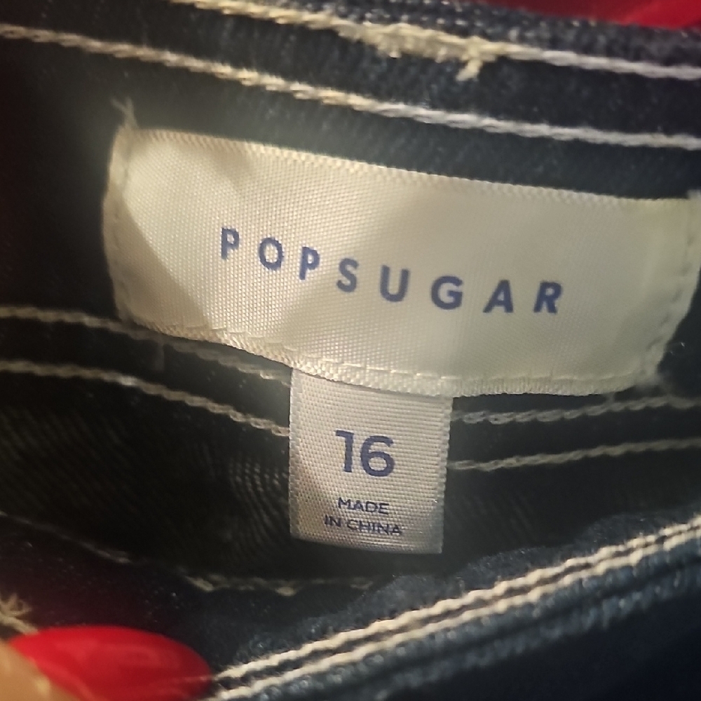POPSUGAR NWT Women's Denim Fruit Stand Mini Skirt Size 16 - Picture 2 of 9